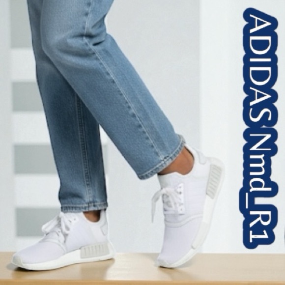 NIB Adidas Nmd_R1 Original Womens Sneakers Size 8, Color: White/White G58303 - Picture 1 of 10